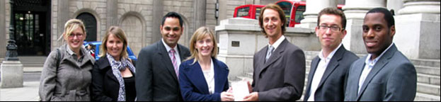 From left to right: Simon Pollard, Graduate Programme Manager, HSBC; Colin MacIver - Intern of the Year 2010; Seb Donovan, Director, Top Employers Publishing